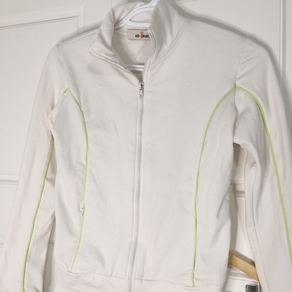 UB Jean White Front Zipper Pocket Small Jacket - Picture 16 of 16